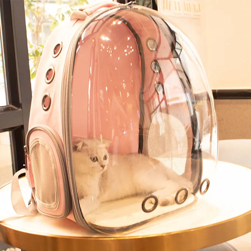 High Quality Transparent Bubble Recycled Outdoor Travel Space Capsule Astronaut Breathable Dog Cat Pet Carrier Backpack