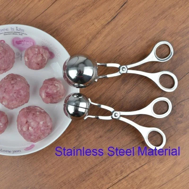 Meat Ball Maker Tool Stainless Steel Clip Round Rice Ball Shaper Spoon Meatball Making Mold Non Stick Stuffed Kitchen Gadget