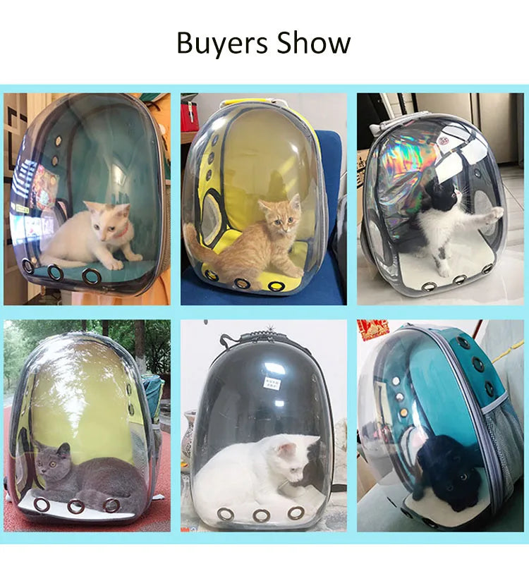 High Quality Transparent Bubble Recycled Outdoor Travel Space Capsule Astronaut Breathable Dog Cat Pet Carrier Backpack