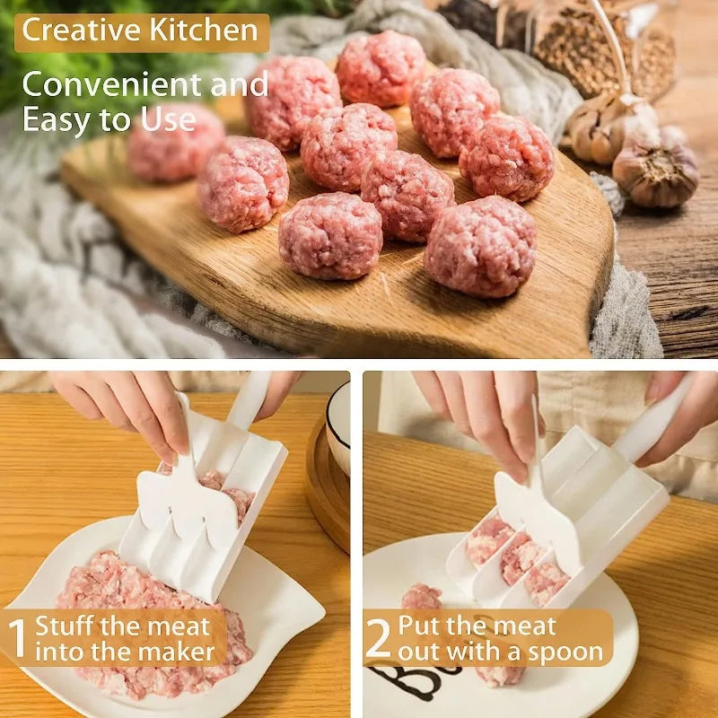 Meatball Maker Machine Making Ball Mold Fish Beaf Ball Rice Balls Mold Cooking Homemade Meat Baller Clips Tools Kitchen Gadgets